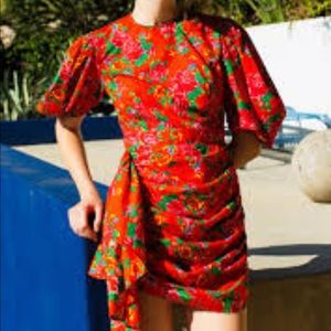 Rhode Pia Red Floral Dress
